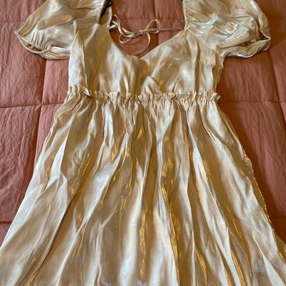 Blush empire waist dress.